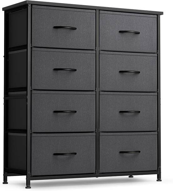 KriShyam ® 8 Collapsible Dresser Organizer, Chest of Drawers-Dresser for Hallway PP Collapsible Wardrobe