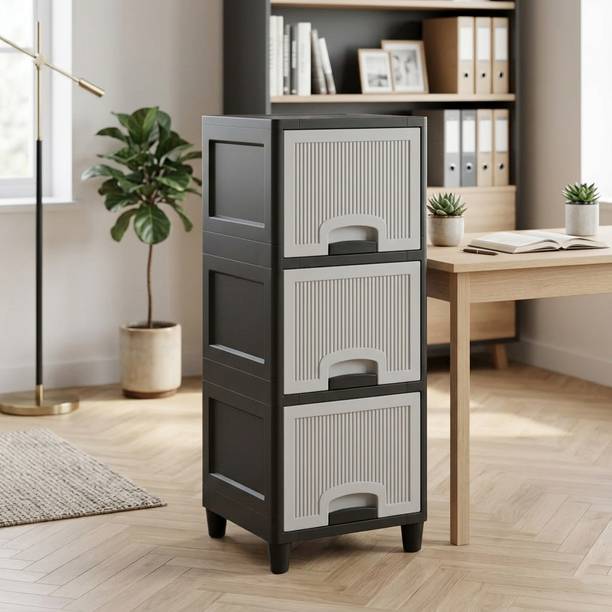 GROTHEORY Portable Multi-Layer Office Desk Drawer Storage Box Plastic Free Standing Cabinet