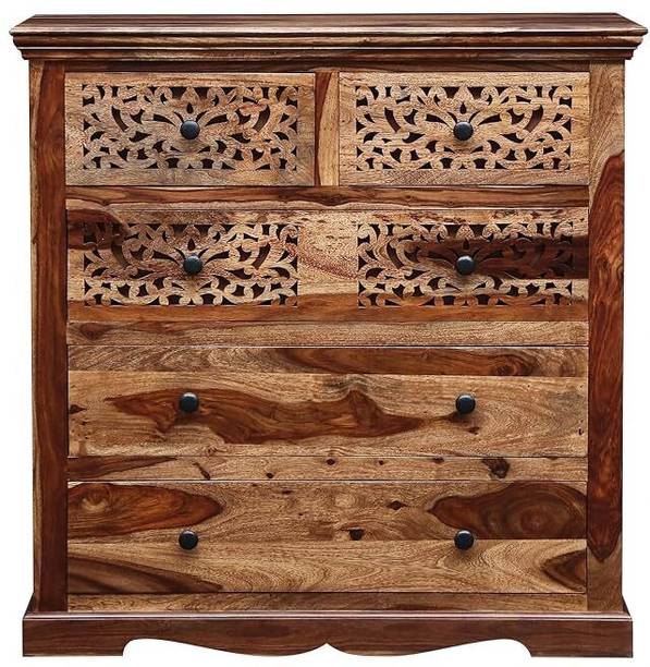 Made Wood Sheesham Wood Solid Wood Free Standing Chest of Drawers
