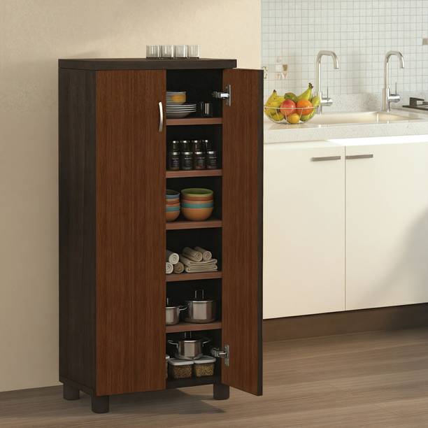 Flipkart Perfect Homes Spice Kitchen Cabinet Engineered Wood Free Standing Cabinet