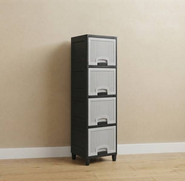 Surety for Safety Plastic Cabinet Organizer Storage Multi Layer Unit Plastic Free Standing Cabinet