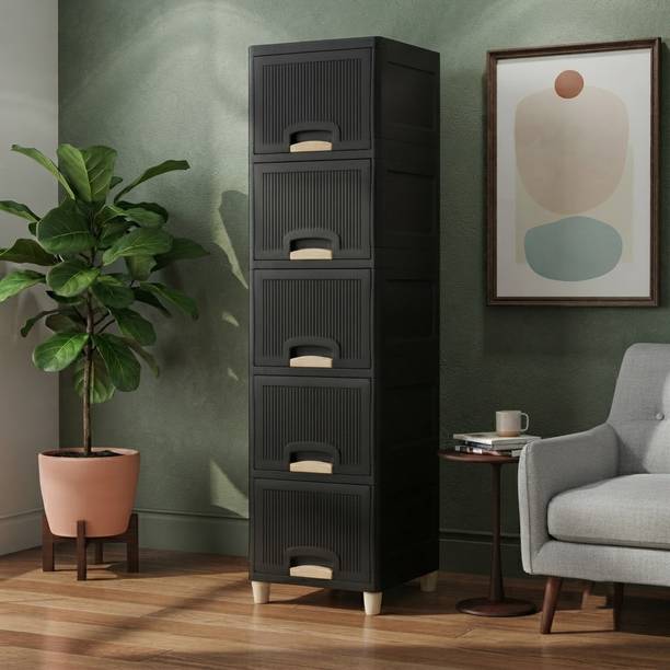 ASPPVTLTD Plastic Drawer Cabinet for Living Spaces Plastic Free Standing Cabinet
