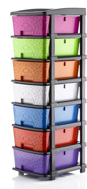 KAVIRA STONE_7XL_MULTI Plastic Free Standing Chest of Drawers