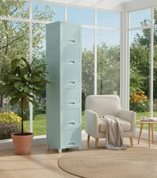 MAXTID Multi Layer Cabinet Suitable for Files, Clothes & Accessories PP Collapsible Wardrobe