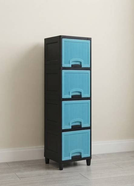 MAXTID Multipurpose Plastic Free Standing Cupboard for Office and Home Storage PP Collapsible Wardrobe