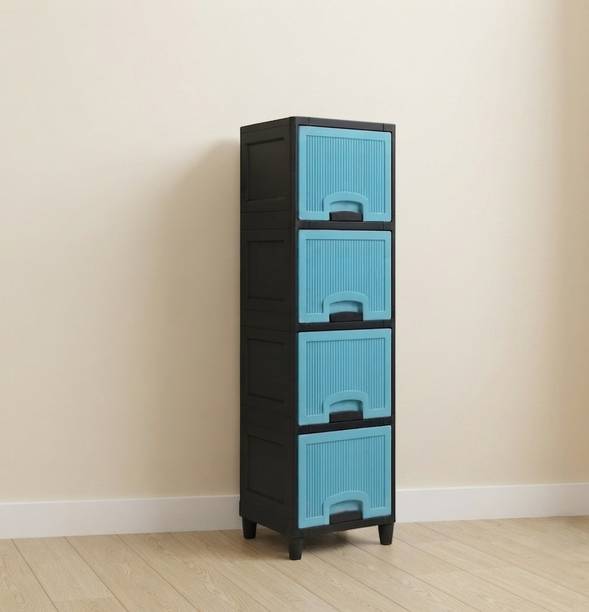 MAXTID Plastic Storage Cupboard for Home and Kitchen Organization PP Collapsible Wardrobe