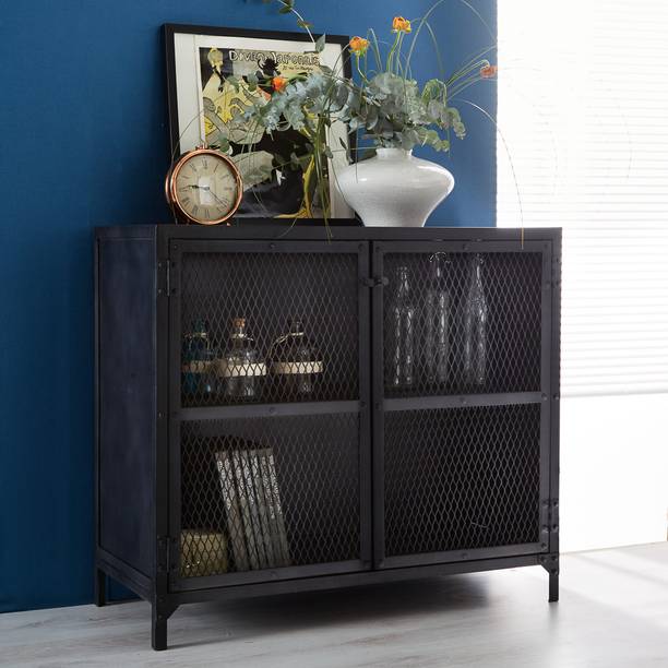 ABC INDIAN HUB METALICA IRON SMALL SIDEBOARD Metal Free Standing Chest of Drawers