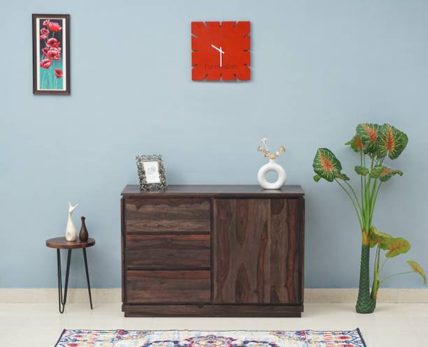 Woodefly TV Cabinet for Living Room Wooden Crockery Cabinet Kitchen Cabinet for Storage Solid Wood Free Standing Sideboard