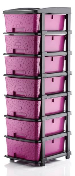 KAVIRA STONE_7XL_PINK Plastic Free Standing Chest of Drawers