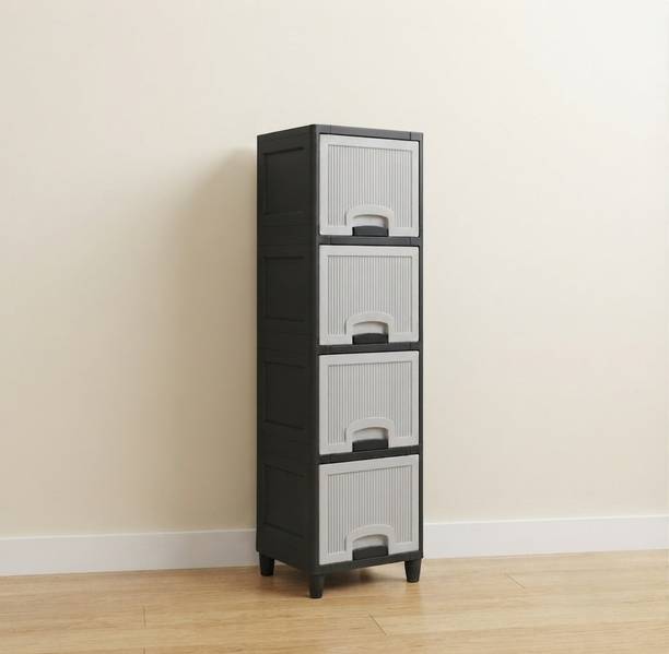 Surety for Safety Multipurpose Plastic Storage Cabinet for Bedroom and Living Room Plastic Free Standing Cabinet