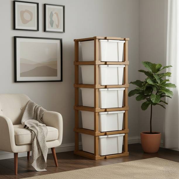 Viseman Cabinet for Home & Office Organization Plastic Free Standing Cabinet