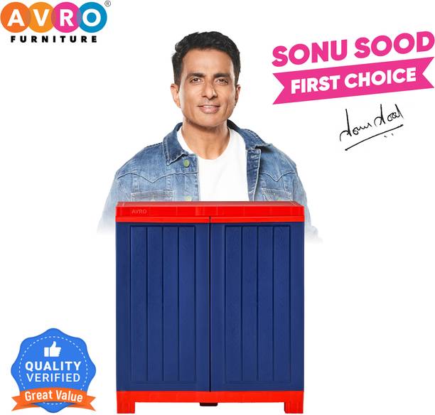 AVRO furniture STAR-Plastic Cabinet-Almirah for Storage I Books and Clothes, Multipurpose use Plastic Free Standing Cabinet