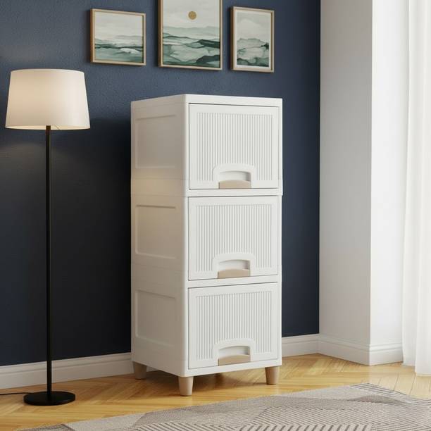 GROTHEORY Contemporary Office Desktop Drawer Cabinet with Multiple Layers PP Collapsible Wardrobe