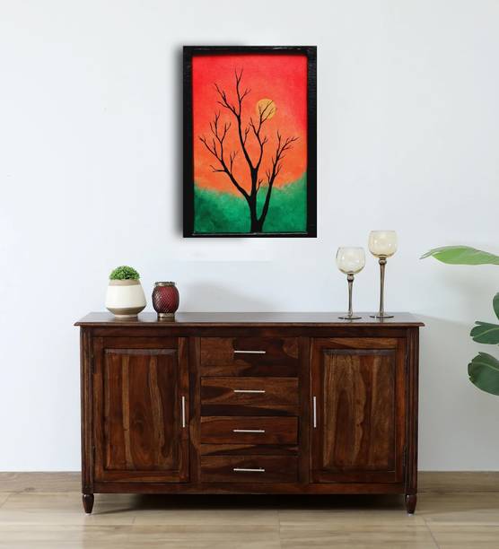 ssyade Solid Wood Free Standing Sideboard