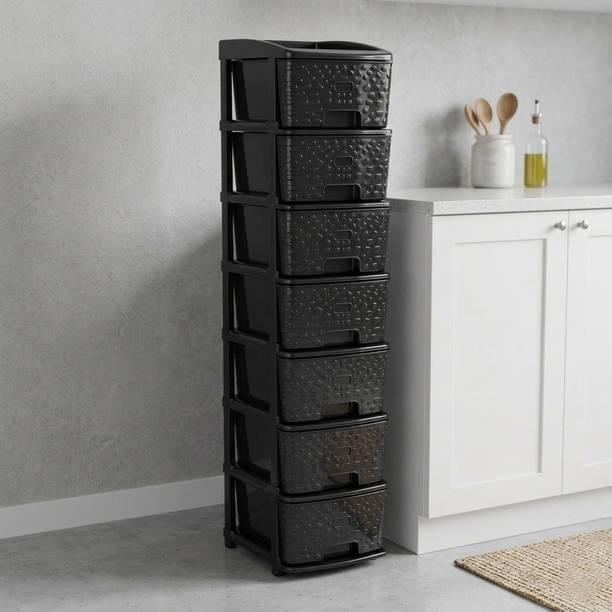 MAXTID Free Standing Multi-Layer Drawer Desk Organizer for Daily Use Plastic Free Standing Cabinet