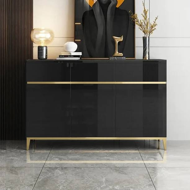 Kd Kohinoor Décor 59" Modern Sideboard with Marino Laminate & 4 Doors & 4 Drawers in Large Engineered Wood Free Standing Sideboard