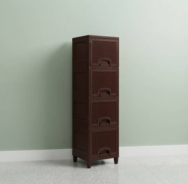 Surety for Safety Multi Layer Plastic Storage Cabinet for Home Kitchen and Bathroom Plastic Free Standing Cabinet