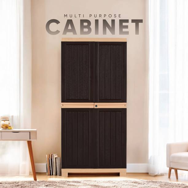 AVRO furniture STAR-Plastic Cabinet-Almirah for Storage I Books and Clothes, Multipurpose use Plastic Free Standing Cabinet