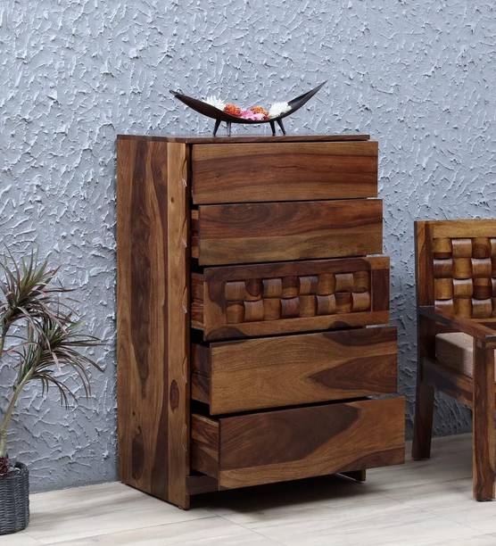 Kunjal Furniture Solid Sheesham Wood Chest Of Drawer For Home| Bedroom & Kitchen | Solid Wood Free Standing Cabinet