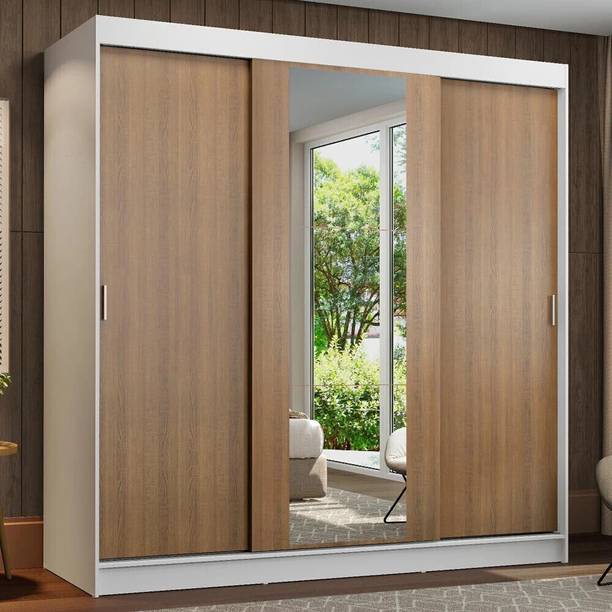 Madesa Reno Couple Wardrobe Engineered Wood Free Standing Cabinet