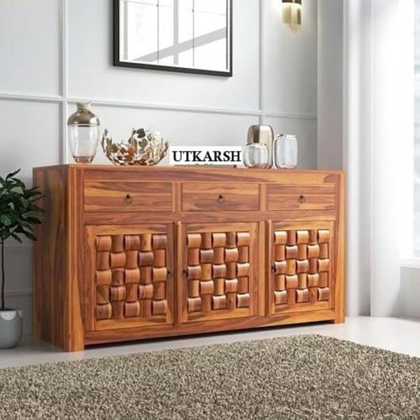 Utkarsh Solid Sheesham Wood Sideboard/ Cabinet & Drawer For Bedroom/ Kids Room || Solid Wood Free Standing Sideboard