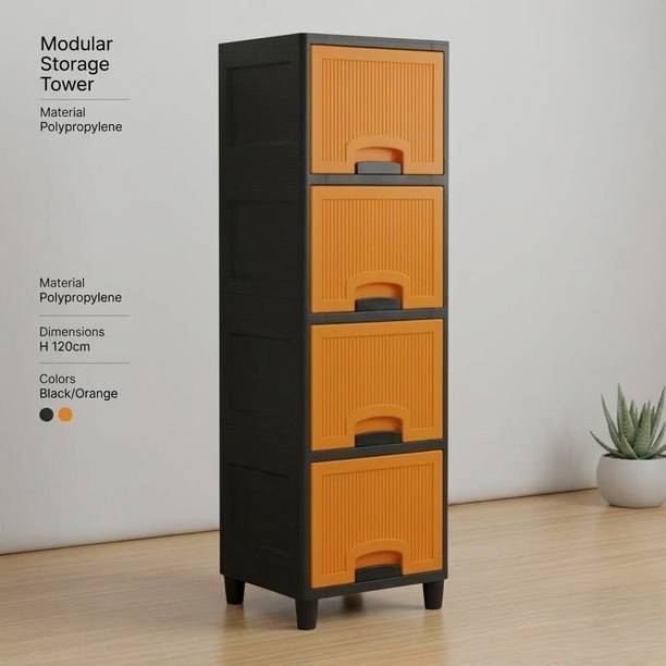 MAXTID multi layer drawer Storage Cabinet for Organized Vertical Storage Plastic Free Standing Cabinet
