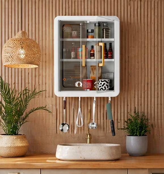 Harikishan Bathroom Storage Cabinet Plastic Wall Mount Cabinet