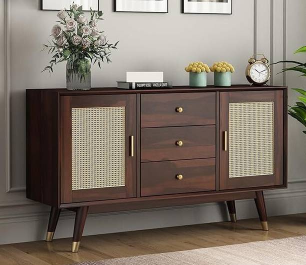 Devsignature Sheesham Wood Cabinet/Wooden sideboard cabinet/wooden drawer For Livingroom/Home Solid Wood Free Standing Cabinet