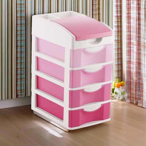 Nabhya Small Size Cosmetic & Make-up Organizers Drawer (30.5 cm,22 cm,15 cm) Plastic Free Standing Chest of Drawers