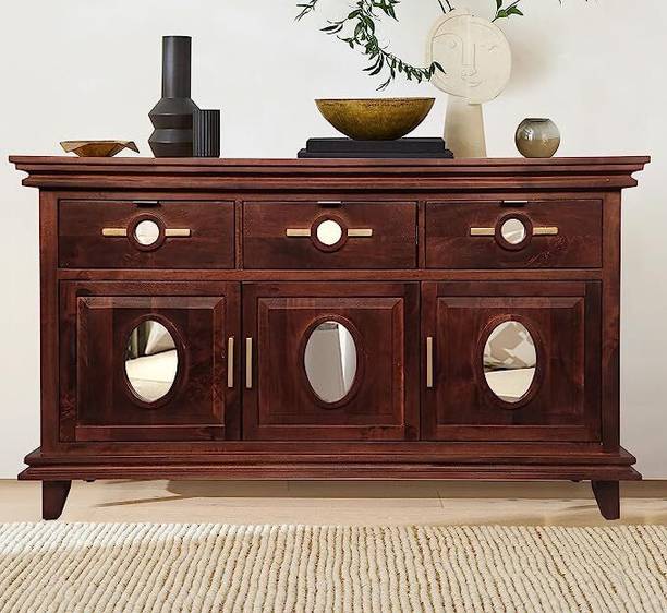 Corsica Designs MangoWood Ethan Sideboard -M (Finish Color - Mahogany, Door Type- Hinged, ) Solid Wood Cupboard