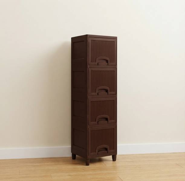 MAXTID Plastic Multilayer Cupboard for Storage PP Collapsible Wardrobe