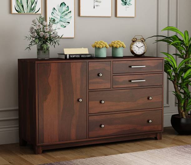 VK Handicraft Sheesham Wood Chest Drawers, Storage Cabinet, sideboard For Home/Office Areas Solid Wood Free Standing Cabinet