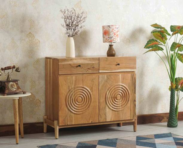 Woodefly Sideboard-2 door and 2 Drawer Solid Wood Free Standing Sideboard