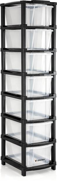 Vallaree 7 Layer Drawer Storage Organizer Multipurpose Plastic Free Standing Chest of Drawers