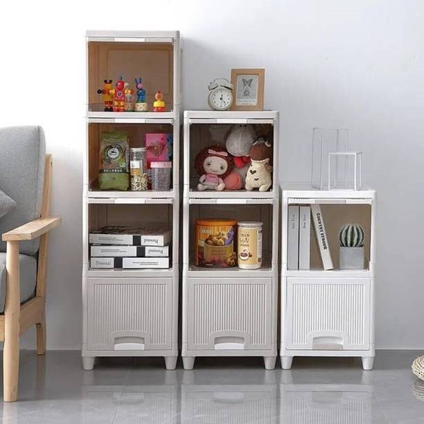 Shiswa 5 Layer Foldable Cabinet Plastic Cupboard For Storage Plastic Modular Drawer Plastic Free Standing Chest of Drawers