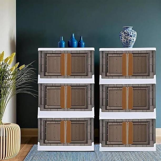 Sorath Plastic Cupboard for Storage, Durable Storage Cabinet, Foldable Cupboards Plastic Free Standing Cabinet