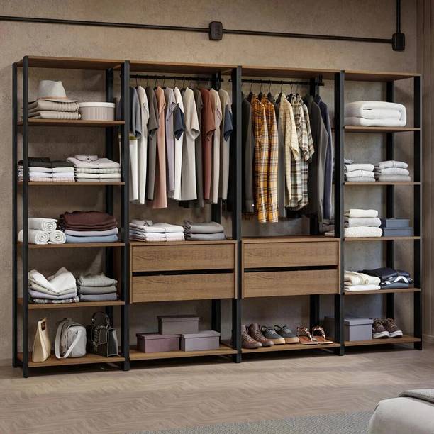 Madesa Valencia Modular Wardrobe Engineered Wood Free Standing Cabinet