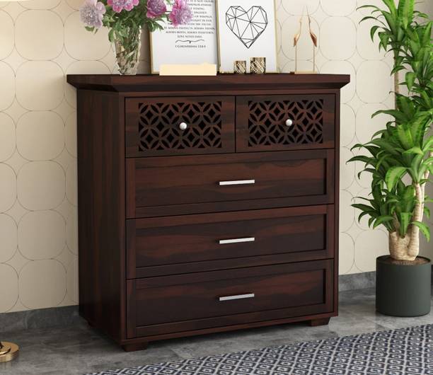 Credenza Chest of Drawers 5 for Living Room || Sideboard Cabinet Storage Solid Wood Free Standing Sideboard