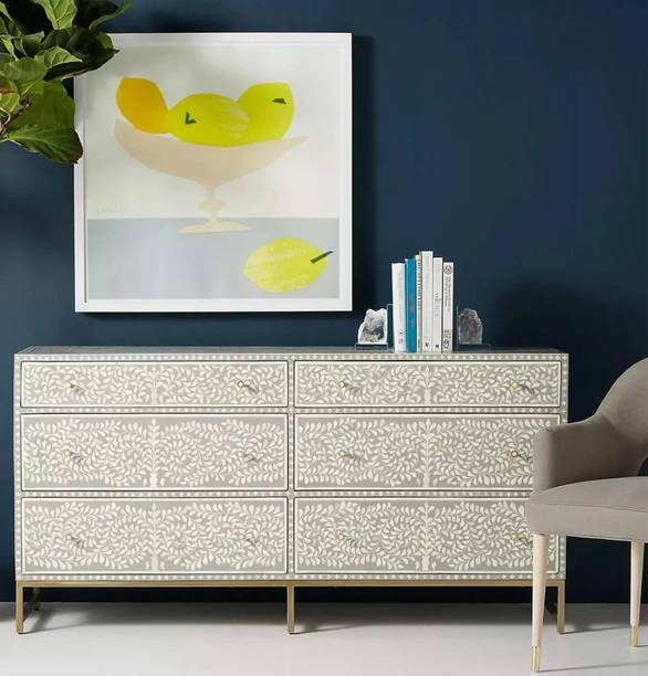 afasana handicrafts Solid Wood Free Standing Sideboard