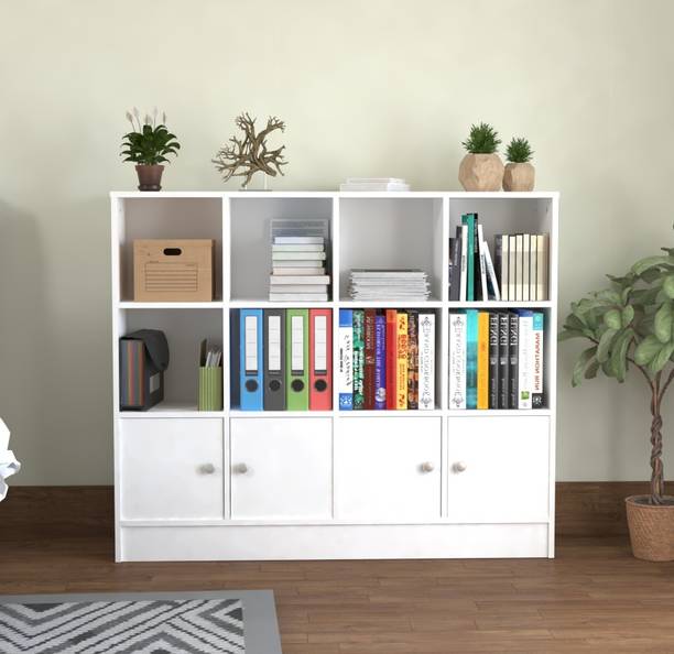 SPACEX Cozy Multipurpose Storage Cabinet/Bookshelves Engineered Wood Free Standing Cabinet