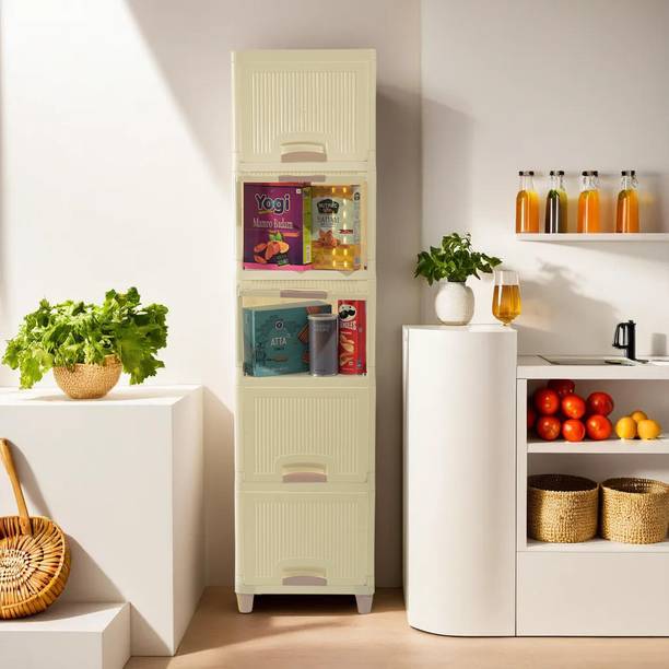 KUBER INDUSTRIES Plastic Free Standing Cabinet