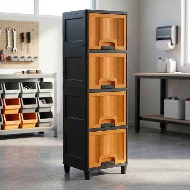 GROTHEORY multi Layer Drawer Cabinet for Efficient Space Coverage Plastic Free Standing Cabinet