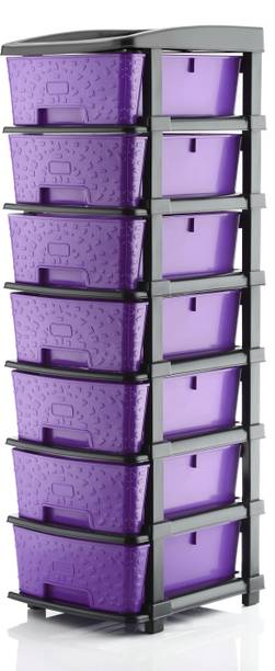 KAVIRA STONE_7XL_PURPLE Plastic Free Standing Chest of Drawers