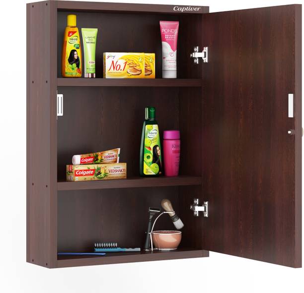 Captiver Wall Mounted Bathroom Mirror Cabinet Dressing with 3 Storage Shelf Engineered Wood Wall Mount Cabinet