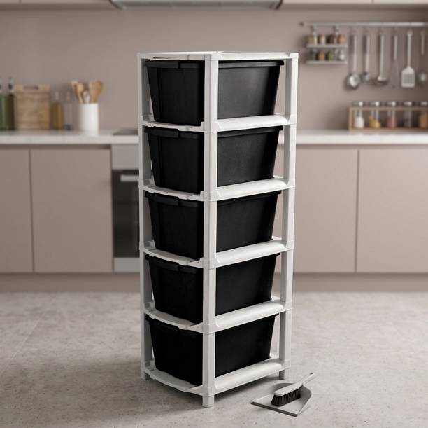 Surety for Safety Multi-Layer Office Storage Drawer Unit for Daily Essentials Plastic Free Standing Cabinet