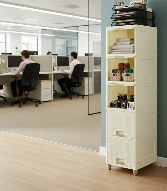 Surety for Safety 5 Layers Stylish Plastic Closet Storage Unit Drawer Divider Plastic Plastic Free Standing Cabinet