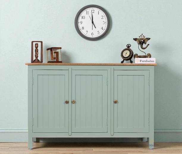 Woodefly Woodefly Solid Mango Wood Sideboard Cabinet- 3 Doors Solid Wood Free Standing Sideboard