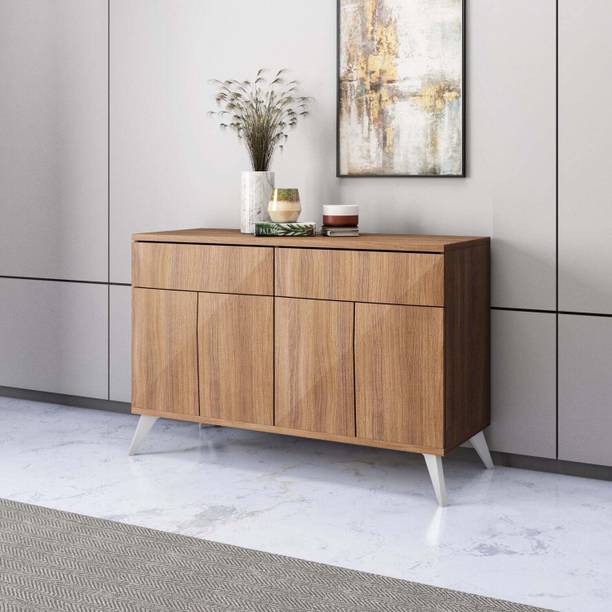 Nilkamal Buffet Cabinet with 4 Doors & 2 Drawers|Sideboard For Kitchen, Dining Room Engineered Wood Free Standing Sideboard
