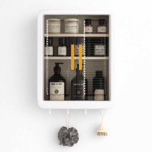 krishiv enterprise Bathroom Storage Cabinet Plastic Wall Mount Cabinet