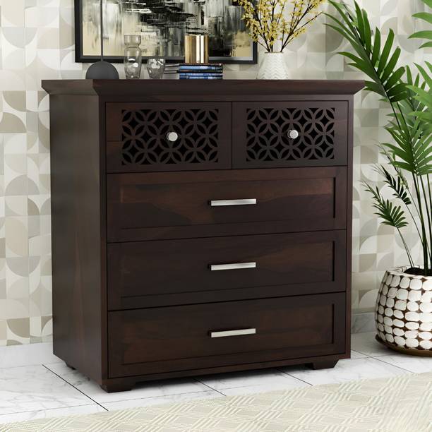 Jh Decore Matthew Solid Sheesham Wood Cabinet Drawer For Living Room | Bedroom | Hotel Solid Wood Free Standing Chest of Drawers